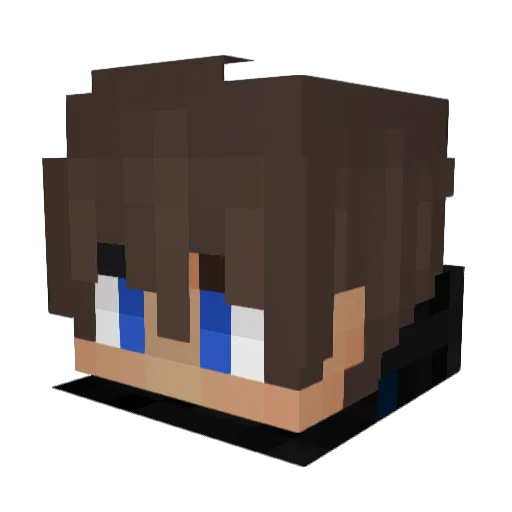 Wlouze Minecraft avatar head, 3D render