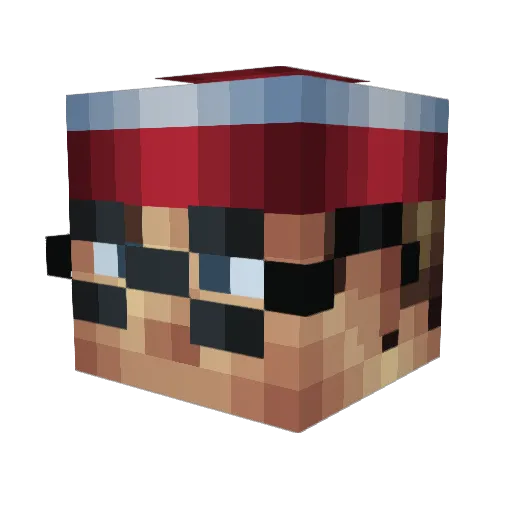 Wlvrn31 Minecraft avatar head, 3D render