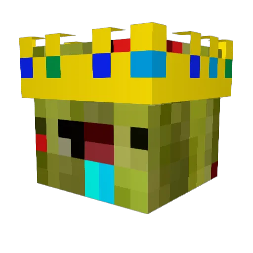 Wmelon_Emperor Minecraft avatar head, 3D render
