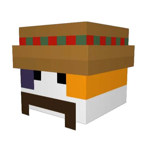 WmillGod Minecraft avatar head, 3D render