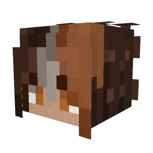 Wmjitati Minecraft avatar head, 3D render