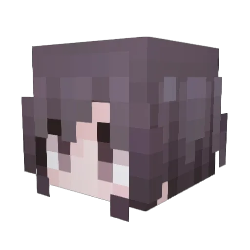 Wnai Minecraft avatar head, 3D render