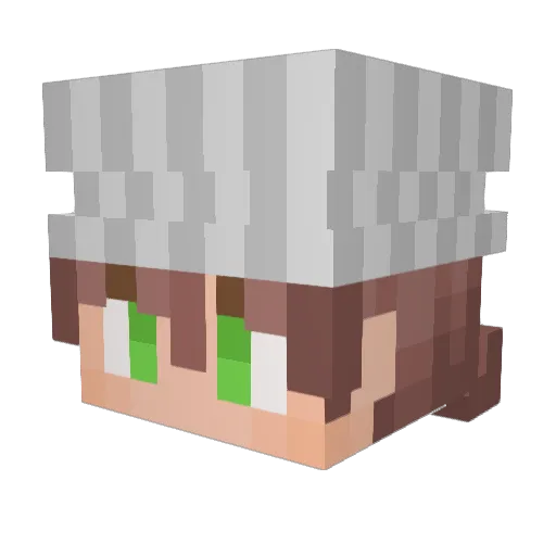 Wnove Minecraft avatar head, 3D render