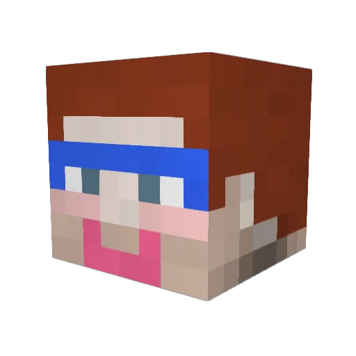 Wo0ZiE_ Minecraft avatar head, 3D render