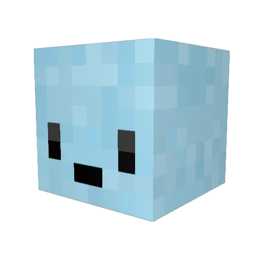 Wo1fyyy Minecraft avatar head, 3D render