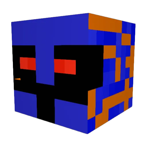WoLt_SK Minecraft avatar head, 3D render
