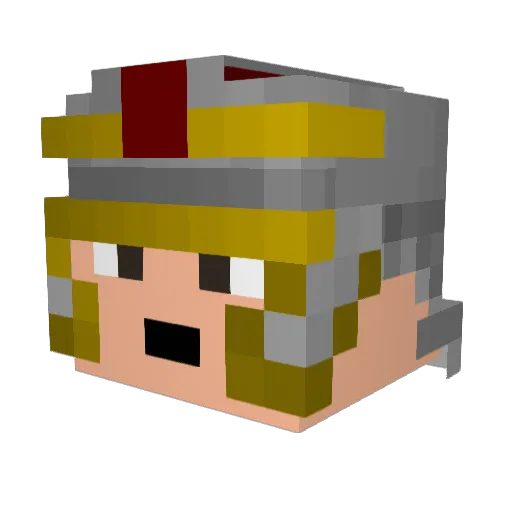 WoWooWooo Minecraft avatar head, 3D render