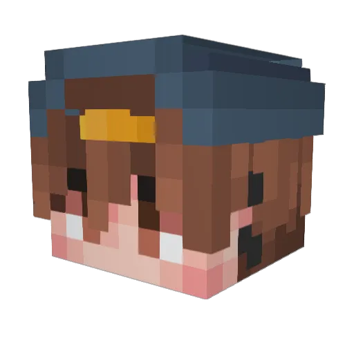 Wo_ist_Jan Minecraft avatar head, 3D render