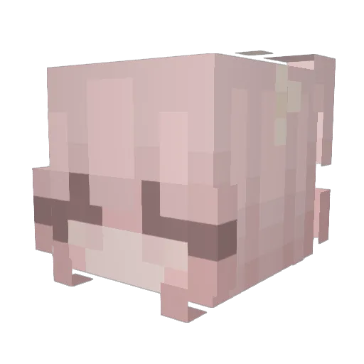 Woah Minecraft avatar head, 3D render