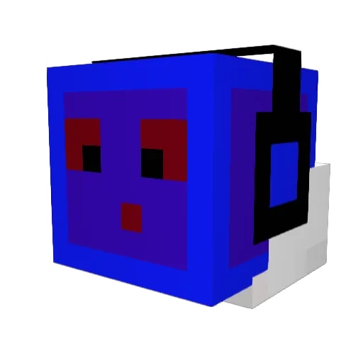 Wobbes Minecraft avatar head, 3D render