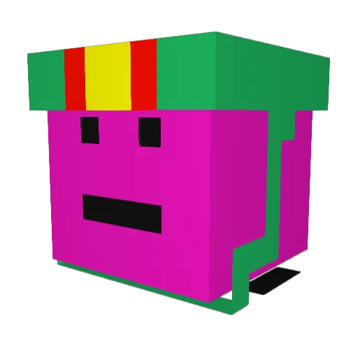 Wobblebon Minecraft avatar head, 3D render