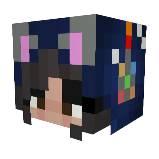WobblyNuggets Minecraft avatar head, 3D render