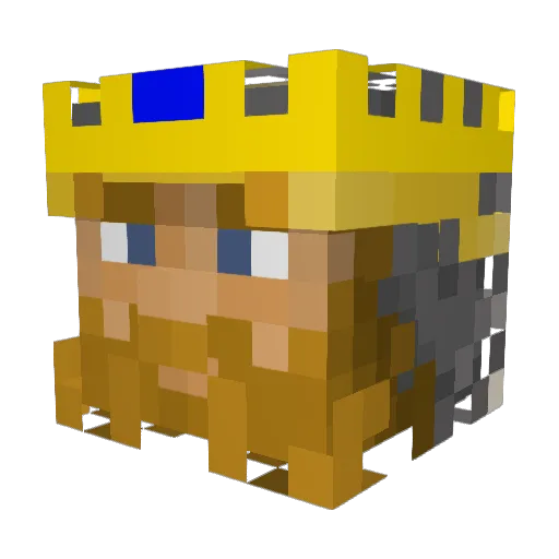 Wobistdu Minecraft avatar head, 3D render