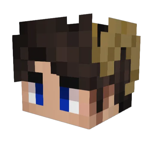 Woby_King Minecraft avatar head, 3D render