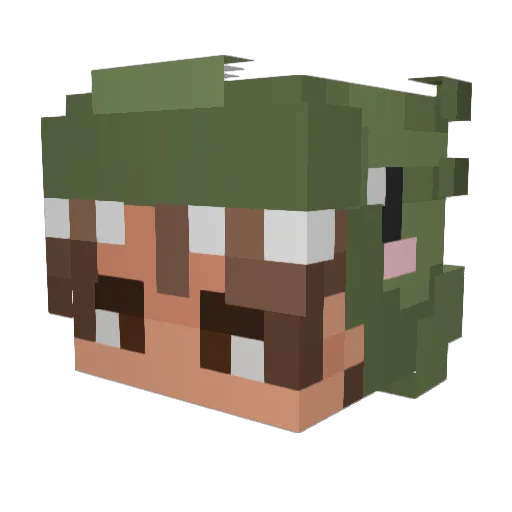Wodash__ Minecraft avatar head, 3D render
