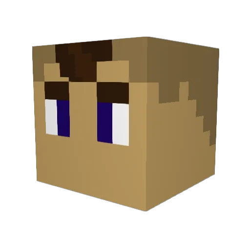Wodenzday Minecraft avatar head, 3D render