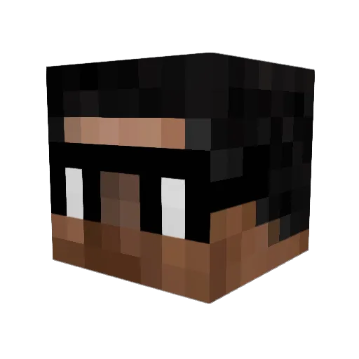 Wodkabouter Minecraft avatar head, 3D render