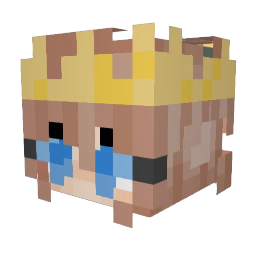 WodooW Minecraft avatar head, 3D render