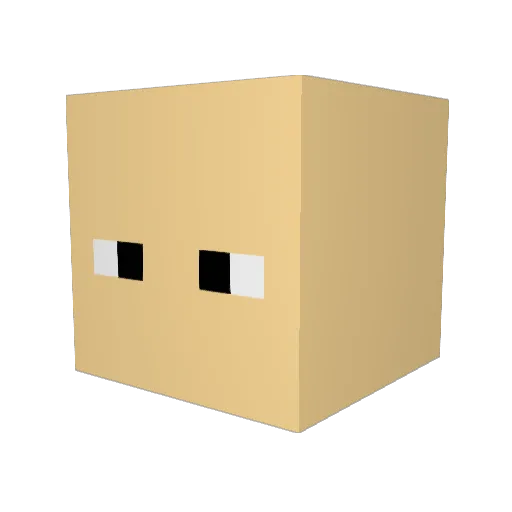 WoeQY Minecraft avatar head, 3D render