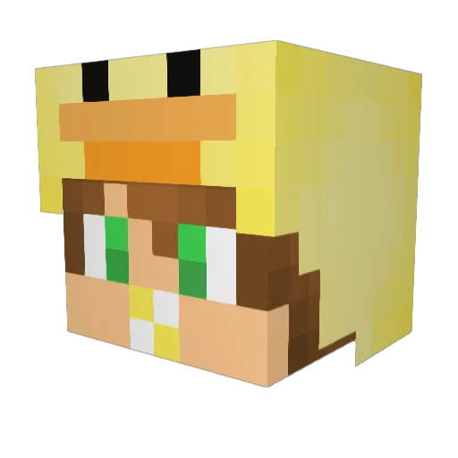 WoefWafwoef Minecraft avatar head, 3D render