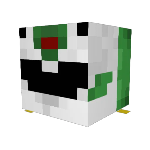 Woegga Minecraft avatar head, 3D render