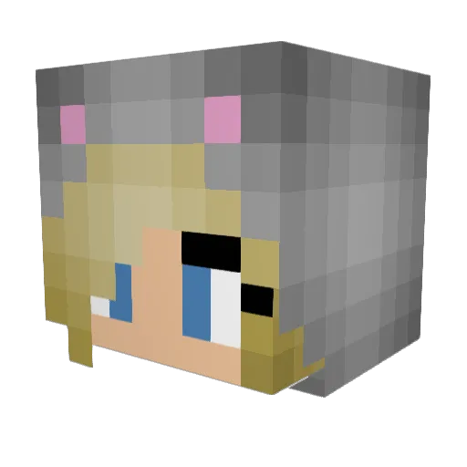 Woelfin Minecraft avatar head, 3D render