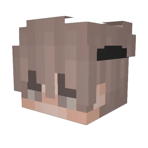 WoexGOD Minecraft avatar head, 3D render