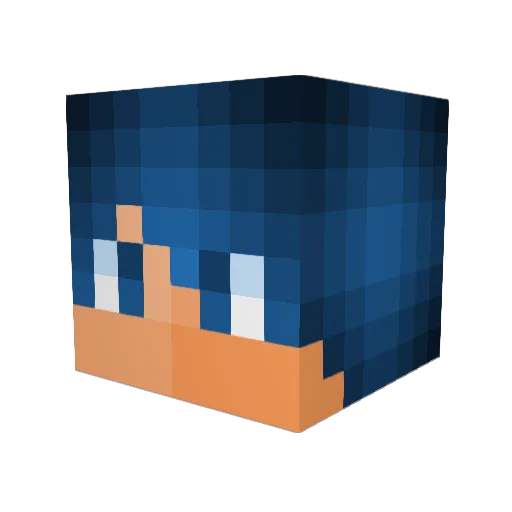 Wofeij Minecraft avatar head, 3D render