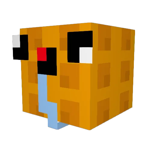 Woff1es Minecraft avatar head, 3D render