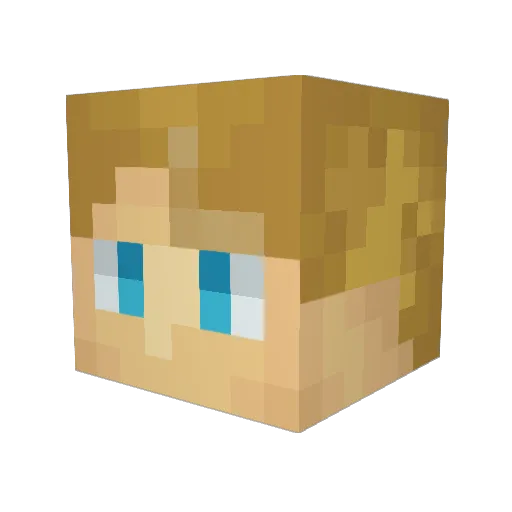 Wofni Minecraft avatar head, 3D render