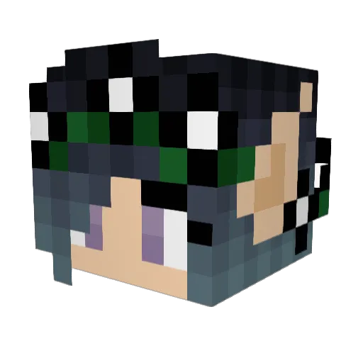 Wofye Minecraft avatar head, 3D render