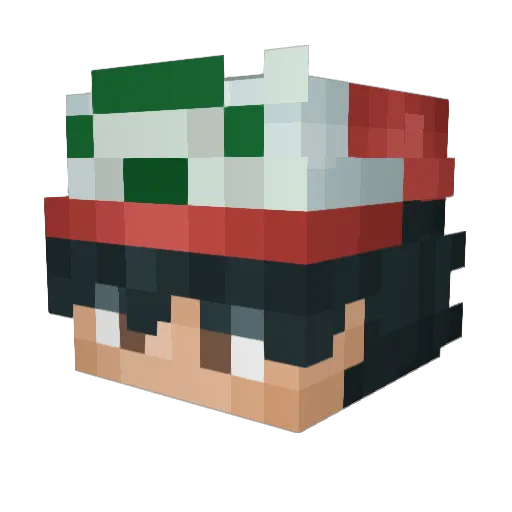 WoganLol Minecraft avatar head, 3D render