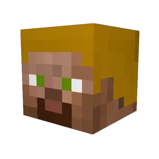 Woifeh Minecraft avatar head, 3D render