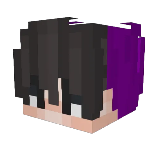 WoinLisek Minecraft avatar head, 3D render