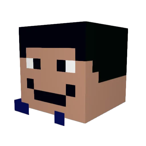Woischneck Minecraft avatar head, 3D render