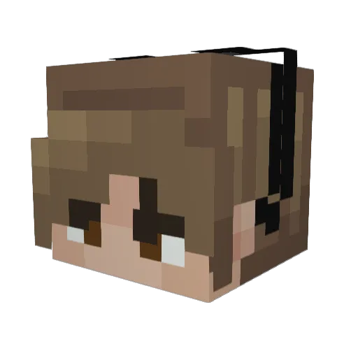 Wojatek Minecraft avatar head, 3D render
