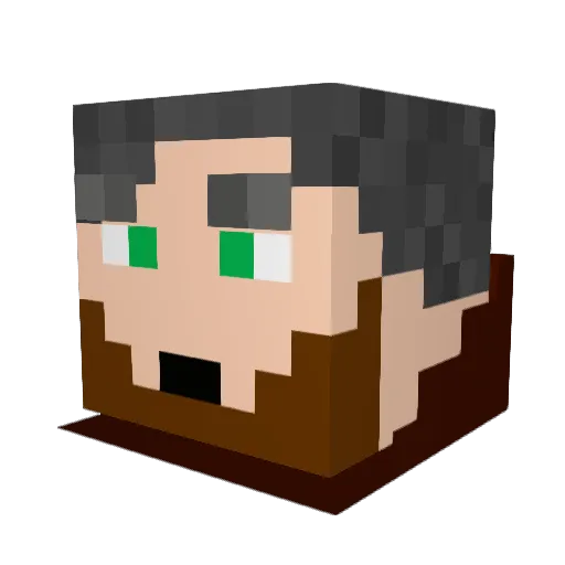 Wojmir14 Minecraft avatar head, 3D render