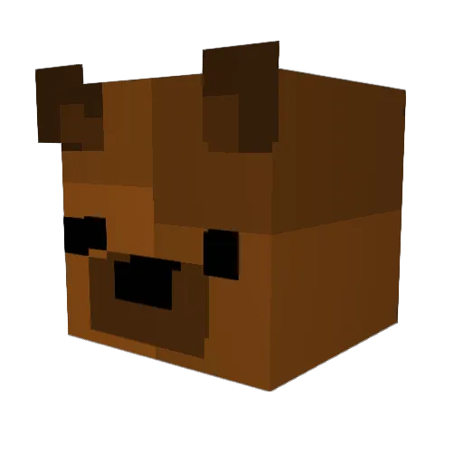 Wojo2000 Minecraft avatar head, 3D render