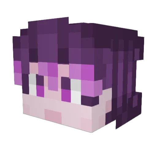 Wojobart Minecraft avatar head, 3D render