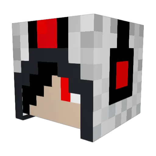 Wojowin Minecraft avatar head, 3D render