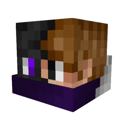 Wojownik558 Minecraft avatar head, 3D render
