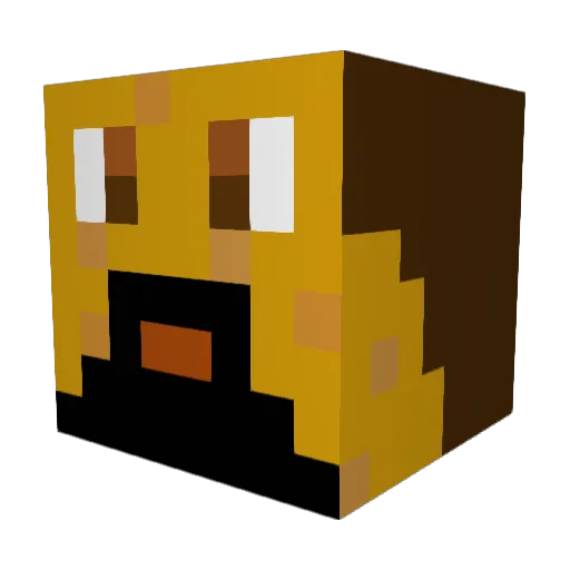 WojtasKFD Minecraft avatar head, 3D render