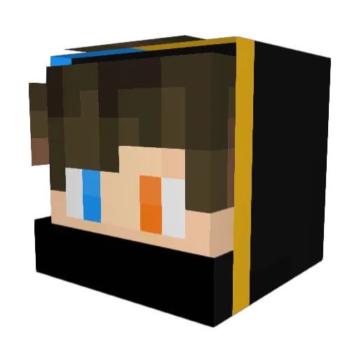 Wojtaszex Minecraft avatar head, 3D render