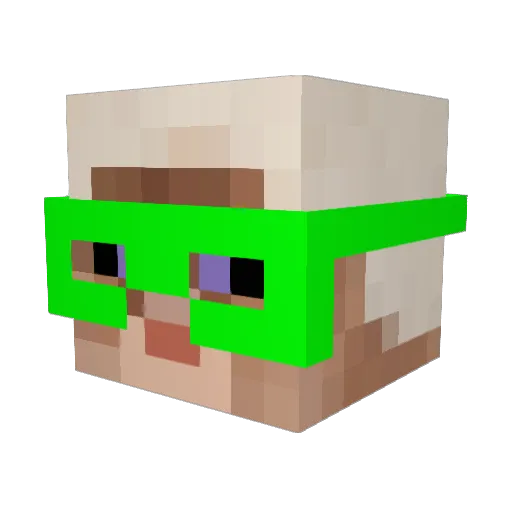 Wojteq_1 Minecraft avatar head, 3D render