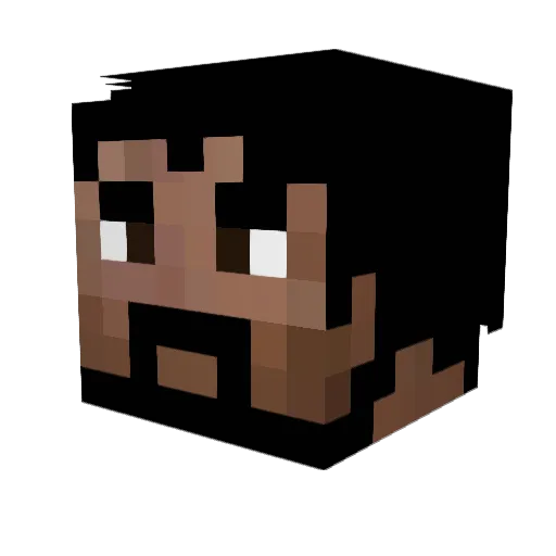 Wojti734 Minecraft avatar head, 3D render