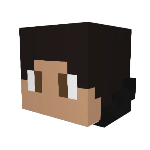 Wojti Minecraft avatar head, 3D render