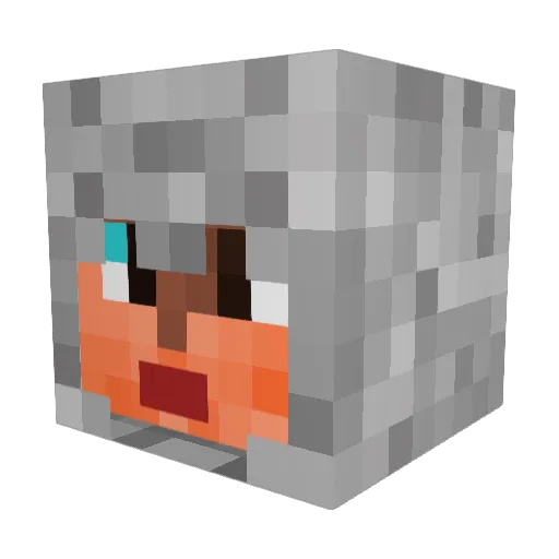 Wojtorp Minecraft avatar head, 3D render