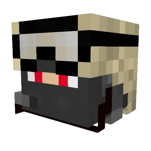 Wojtotul Minecraft avatar head, 3D render