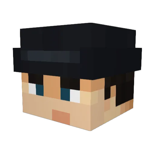 Wok_Johnson Minecraft avatar head, 3D render