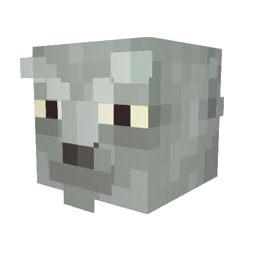 Wokamilli Minecraft avatar head, 3D render
